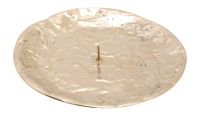Messing mit Dorn Piattino con chiodo D 12,5 cm lucido