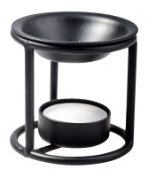 Eisen schwarz Incense burner, iron black plated H 7 cm