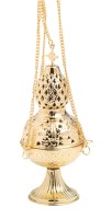 Messing Thurible gold plated H 26 cm