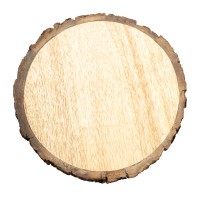 Teller Holz natur mit Rinde D 17 cm