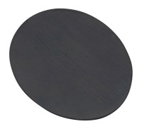 Coaster Alu black oval 10x8 cm
