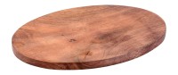 Holz dunkel Coaster wood dark oval 17x12 cm