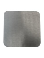 Edelstahl matt Piatto, acciaio inossidabile, opaco 14x14 cm