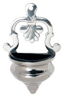 Messing vernickelt Holy water font H 17 cm