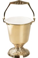 gold Holy water bowl H 24 cm D 12 cm