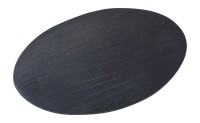 Alu schwarz Teller oval Alu schwarz 20,5x14 cm