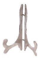 Messing vernickelt Plate stand H 22 cm nickel plated
