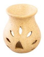 Duftstövchen keramik sandfarben H 9 cm
