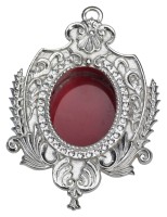 Messing versilbert Wall hanging reliquary silver plated 9,5x14 cm
