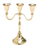 Messing Candlestand 3 fl. H 18 cm