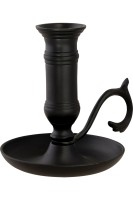 Candle holder iron black H 11 cm