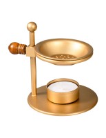 Eisen gold Incense burner, iron, golden H 8,5 cm