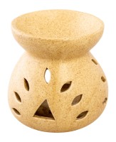Duftstövchen keramik sandfarben H 10 cm
