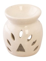 H 8 cm Brucia essenze in ceramica bianca H 8 cm