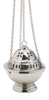 Messing vernickelt Thurible H 14 cm nickel plated