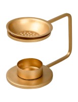 Eisen gold Incense burner, iron, golden plated H 8,5 cm