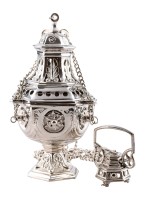 Messing vernickelt Thurible H 27 cm niquel plated