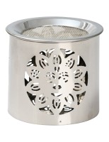 Incense burner, steel, silver H 6 cm