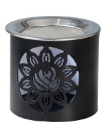Incense burner, iron, black H 6 cm