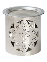 Edelstahl Brucia incenso, acciaio, plateato H 8 cm 