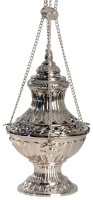 Messing vernickelt Thurible nickel plated H 30 cm