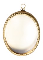Messing vergoldet Wall reliquary oval gold plated H 10 cm