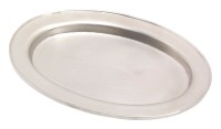 Messing vernickelt Piattino ovale 9x5,5 cm opaco