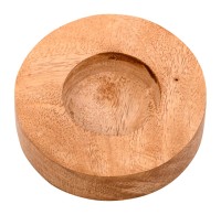 Holz hell Tealight holder wood D 8 cm
