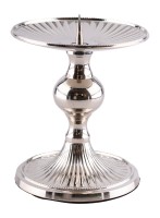 Messing vernickelt Candle stand H 15 cm nickel plated