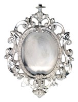 Messing versilbert Wall hanging reliquary H 11 cm silver plated