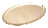 Messing poliert Coaster oval 20x11 cm polished