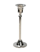 Messing vernickelt Candlestand nickel plated H 20 cm
