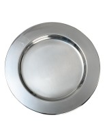 Edelstahl poliert Plate stainless steel polished D 21 cm