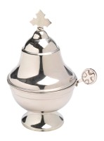 Incense boat H 15 cm nickel plated