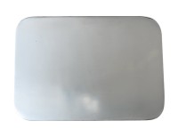 Plate stainless steel polished 10x8 cm