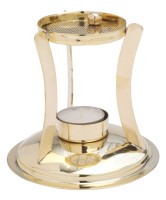 Incense burner brass H 12 cm