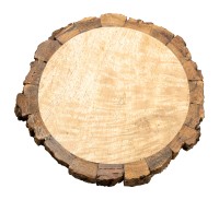 Teller Holz natur mit Rinde D 12 cm