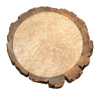 Teller Holz natur mit Rinde D 10 cm